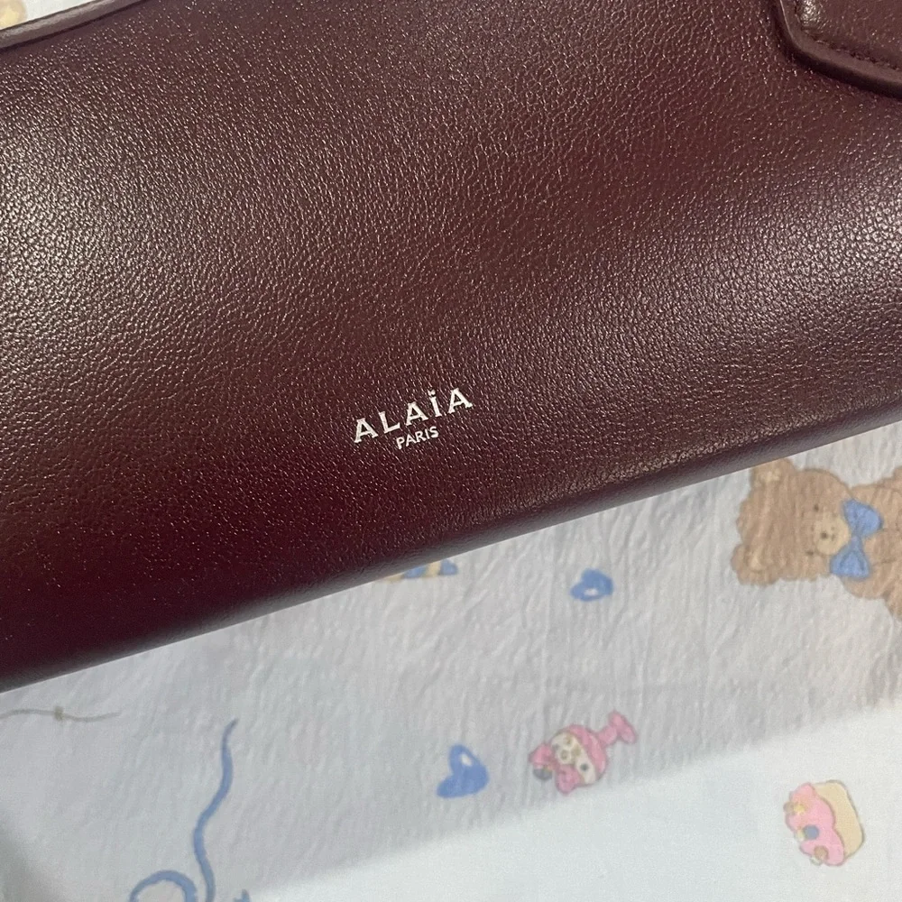 Alaia Burgundy Leather Shoulder Bag